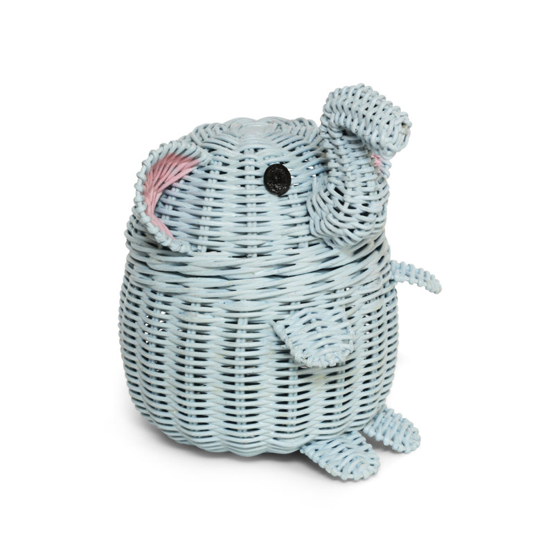 Bay Isle Home™ Gelsey Rattan Decorative Basket, Blue