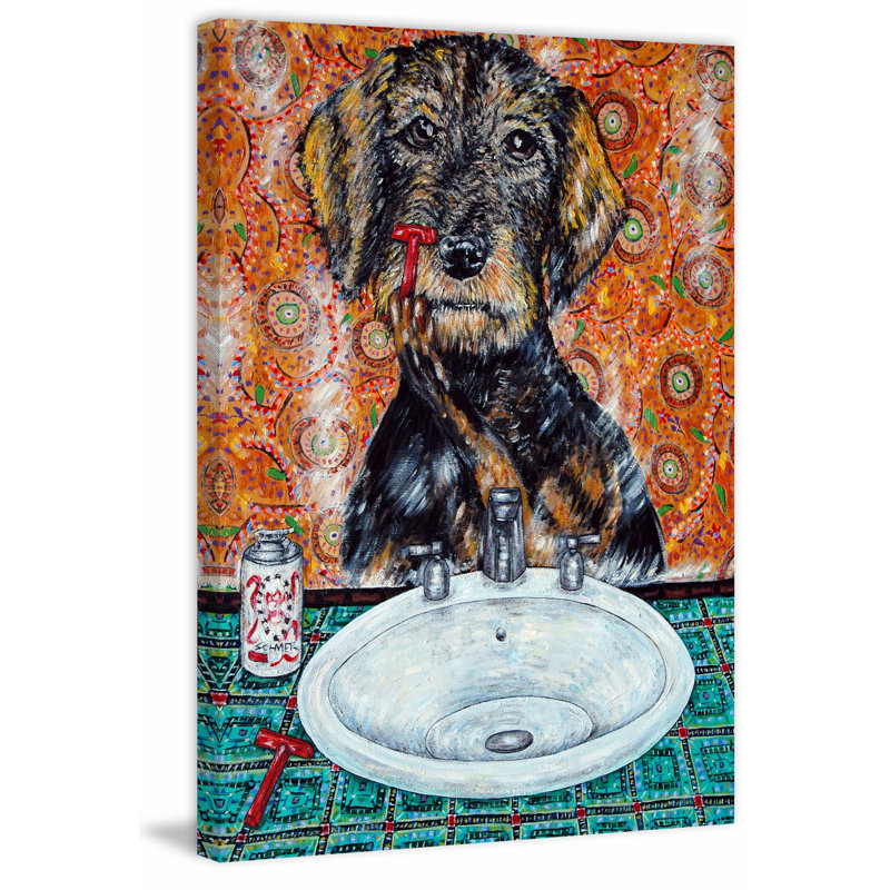 « gallois terrier rasage », reproduction d’art sur toile tendue, H 18 po x l 12 po
