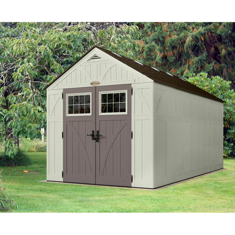Stackhouse 8 Ft. W x 16 Ft. D Apex Plastic/Metal Shed