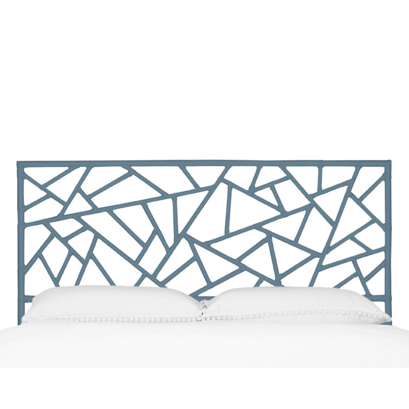 Tiffany Wicker/Rattan Open-Frame Headboard, King, Regatta Blue