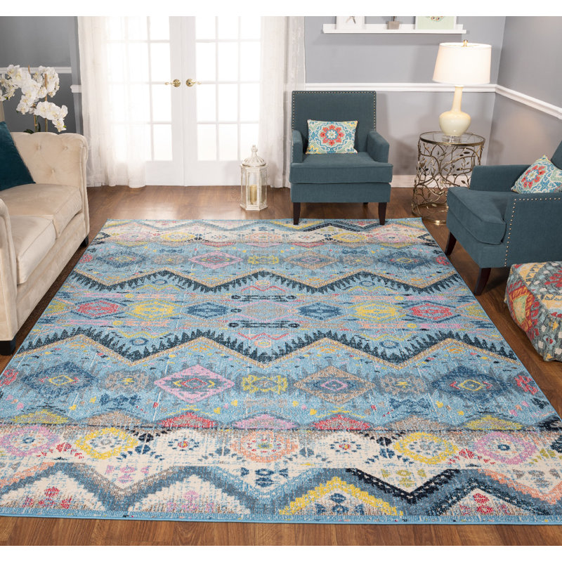Krum Chevron Indoor Rug, Rectangle 7'10" x 10'