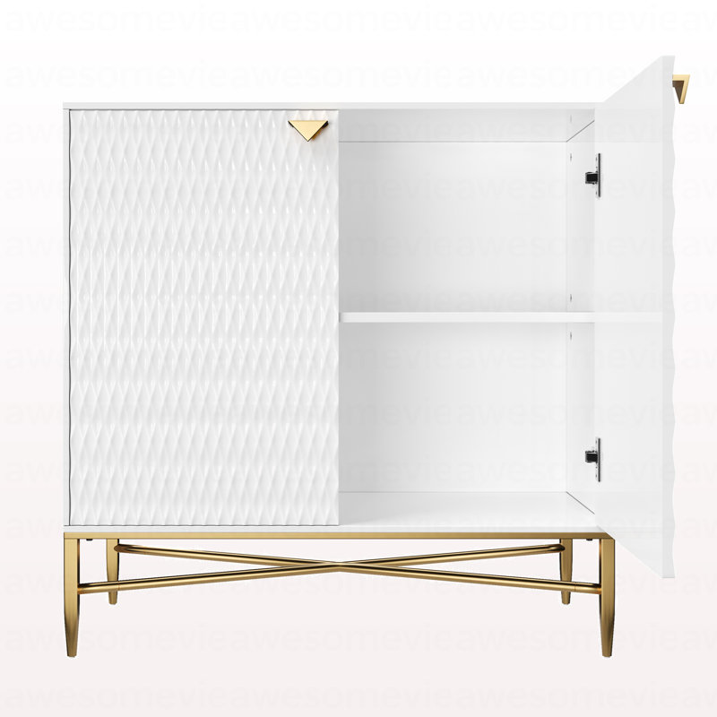 Letika 2 - Door Accent Cabinet Sideboard, White