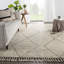 Tapis géométrique en laine noué à la main-1429697131