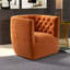 Chaise pivotante en velours orange brûlé Delaney-1437598654