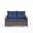 Melvarn Outdoor Patio 48.6"w Rattan Wicker Loveseat 2-Person Sofa With Cushions And Wood-look Surface-988303765