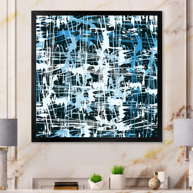Dessin au graffiti - sur, Cadre photo noir, L 16 po x H 16 po x P 1 po