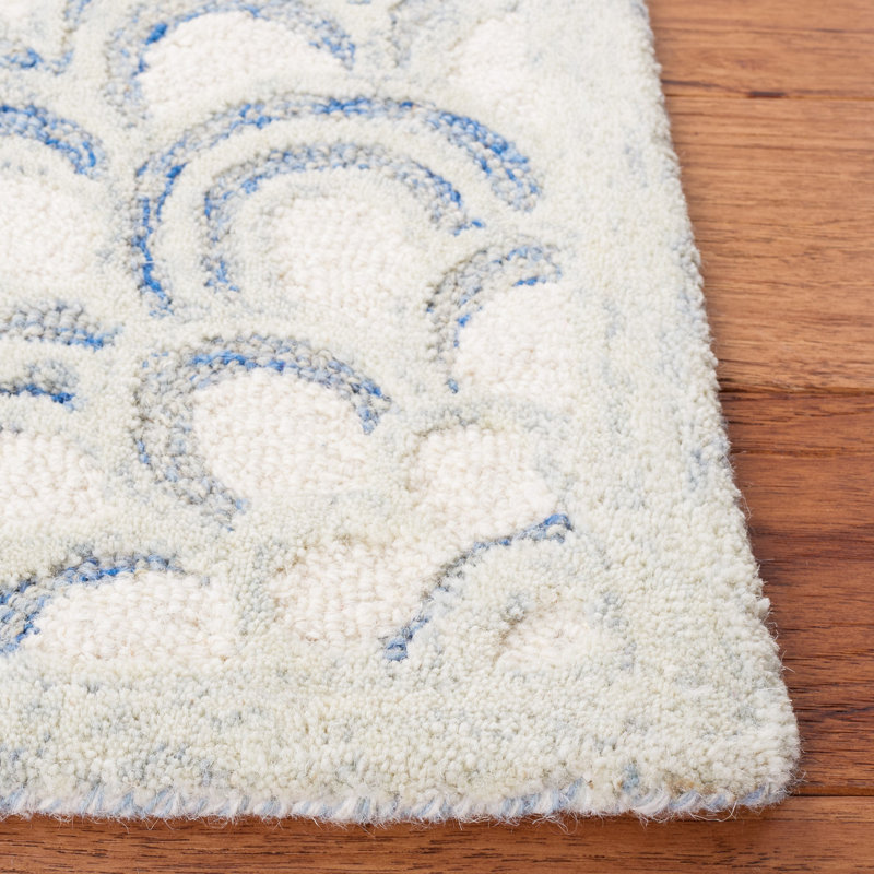 Pezanetti Hand Tufted Wool And Cotton With Latex Oriental Rug, Square 6'