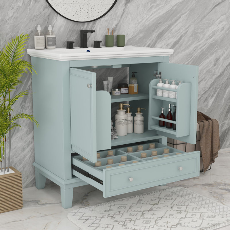 Meuble-lavabo de 30 po, Vert