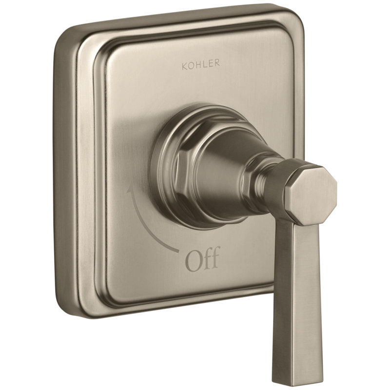 Pinstripe Valve Trim with Pure Design Lever Handle for Volume Control Valve, Requires Valve, Bronze brossé vibrant