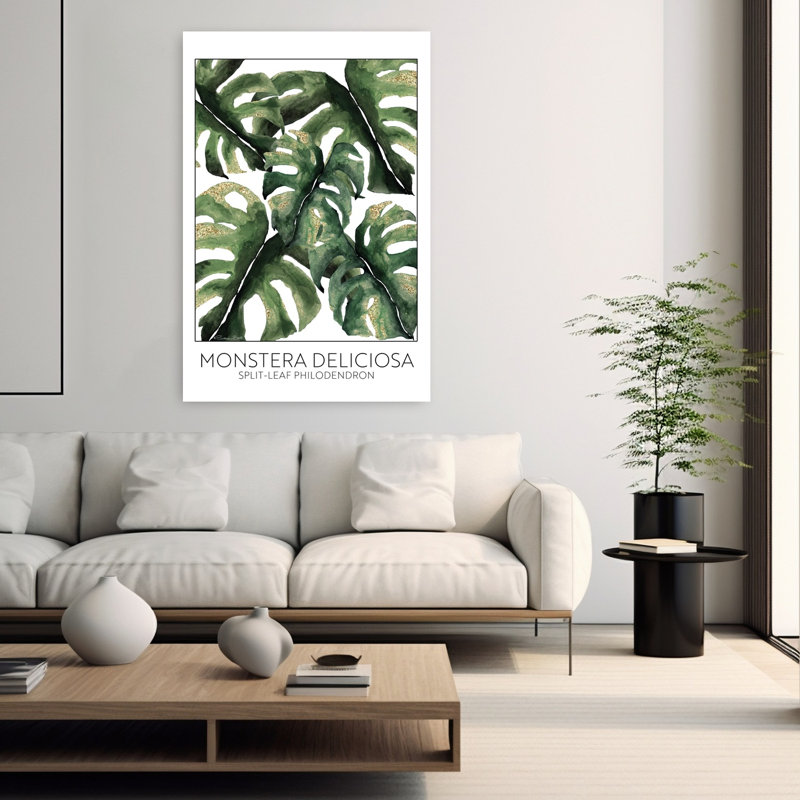 Art contemporain abstrait Philodendron, H 60 po x l 40 po