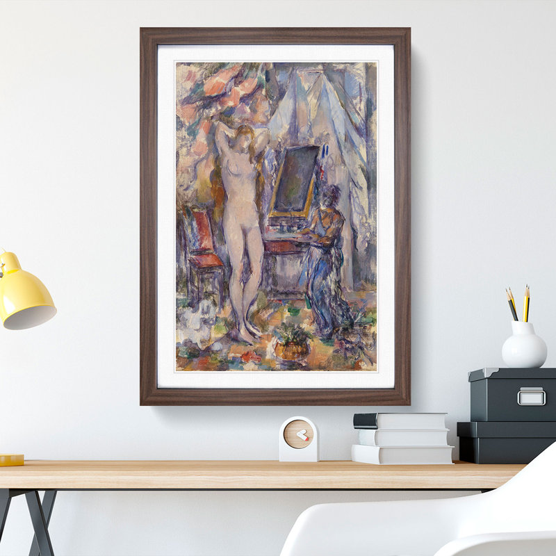 The Toilette by Paul Cezanne - Picture Frame Painting, 48cm H x 36cm W x 2cm D, Walnut Framed