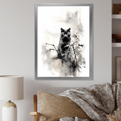 «Audusinda Asian Art Panther Sumi II», reproduction sur toile