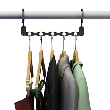 Lavish Home Lavish Home 80-WALLR-6 Rail-Mounted Hanging Rack with