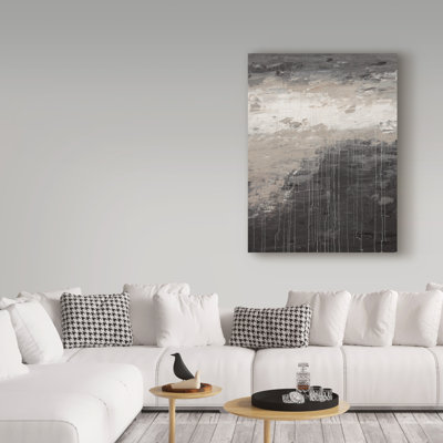 Jurica 'Lithosphere Gray Paint' Acrylic Painting Print on Wrapped Canvas