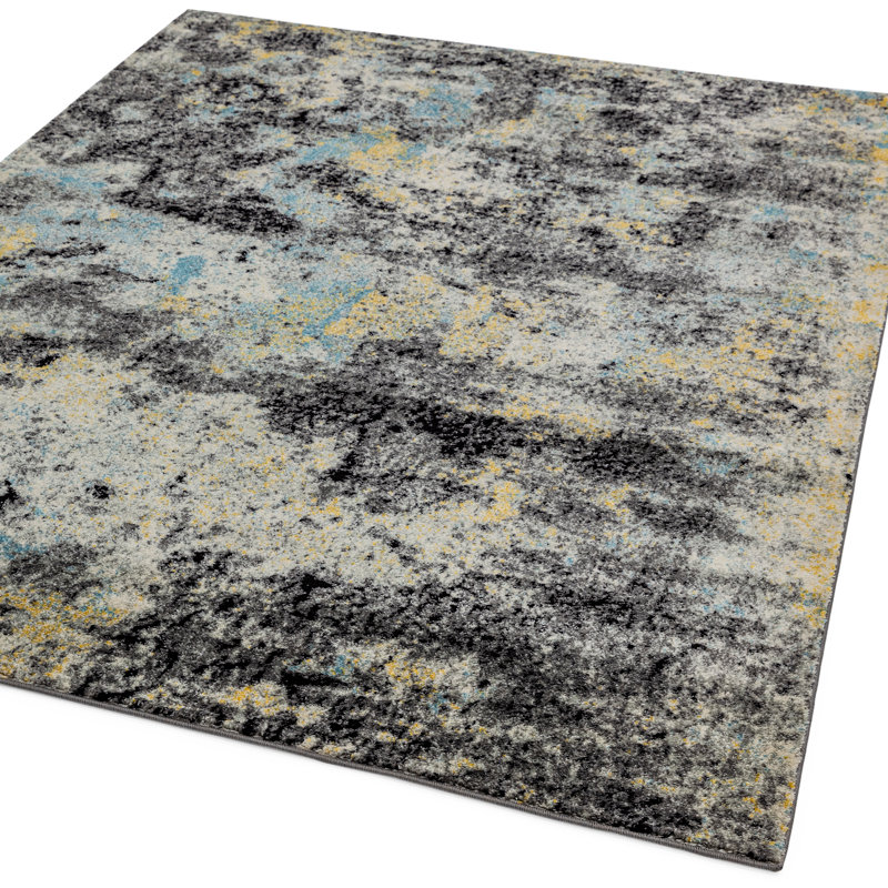 Higbee Black/Blue Rug, Rectangle 200 x 290cm