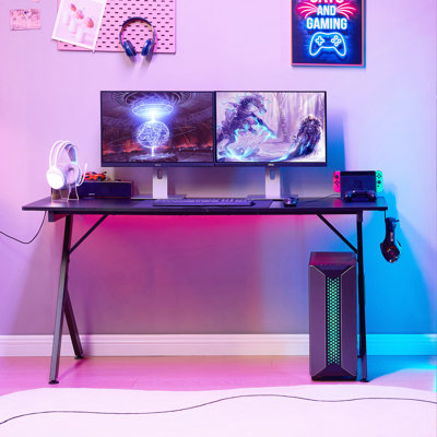 63-Inch Large Gaming Desk for Home – Spacious PC & Computer Setup by Inbox Zero