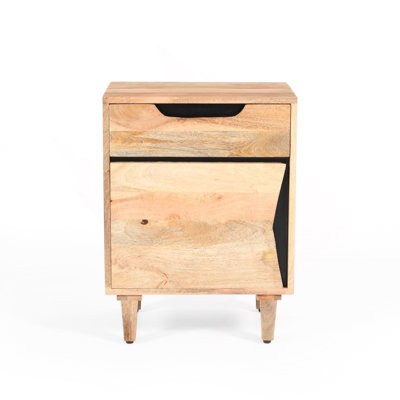 Table de chevet en bois naturel