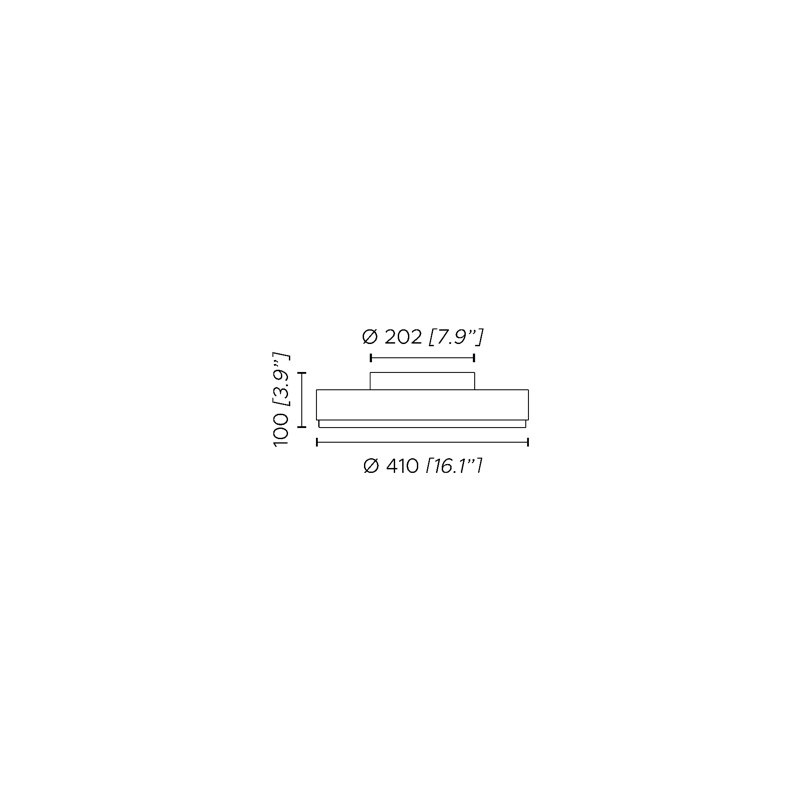 Discus Pl Small Flush Mount, Matt Black, 3.9" H x 16.1" W x 16.1" D