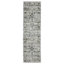 Tapis oriental en polyester tissé à la machine en gris-1609096999