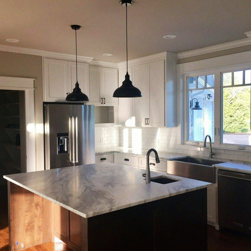 1 - Light Black Dome Pendant