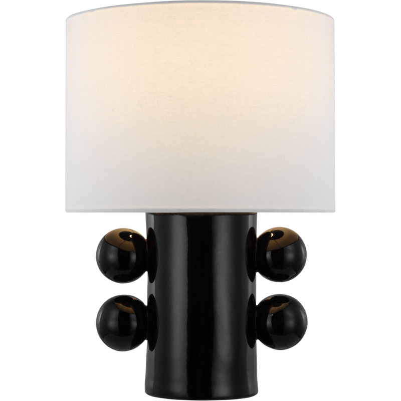 Kelly Wearstler Tiglia Tall Table Lamp, Black, 20.5" H x 14.75" W x 14.75" D