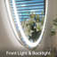 Miroir de salle de bain ovale Adorna-161366933
