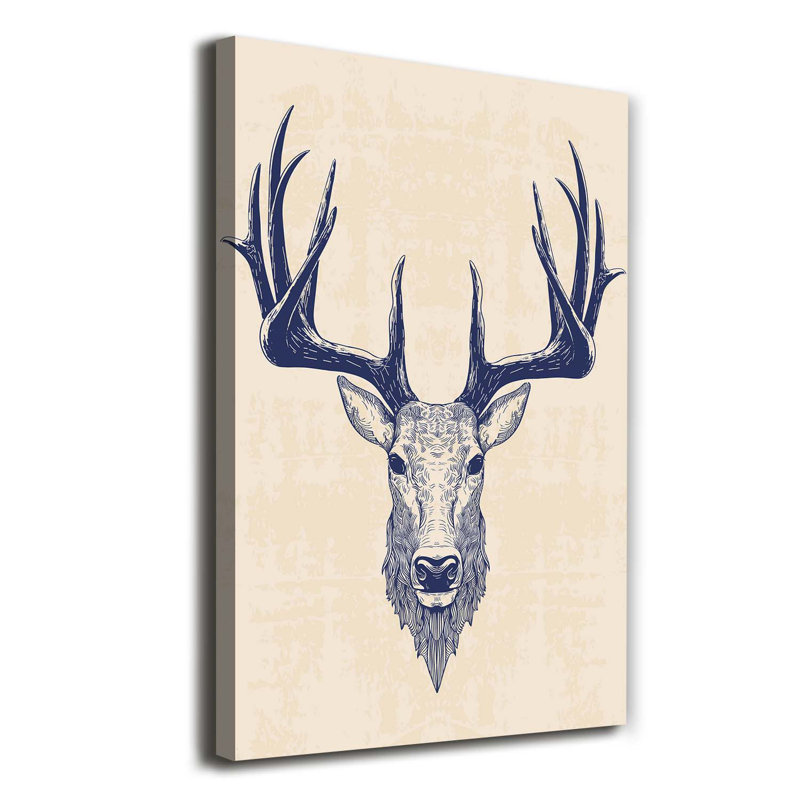 Deer's Head - Wrapped Canvas Print