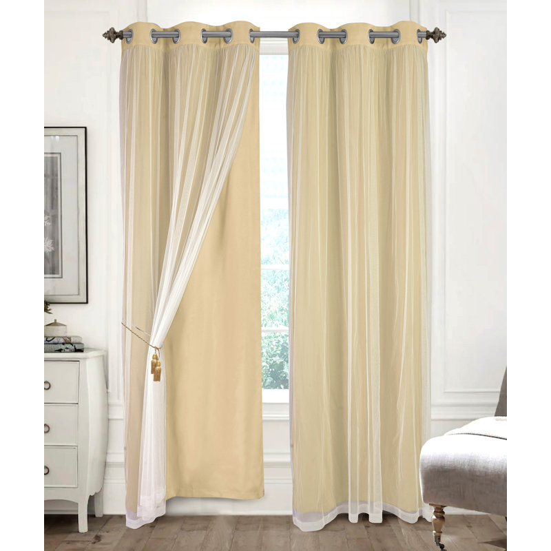 Paire de rideaux obscurcissant Hendrix, Taupe, L 38 po x L 84 po