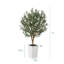 Adcock Artificial Olive Tree with Decorative Pot, UV Resistant Faux Olive Tree with Natural Trunk-556367956-556367954