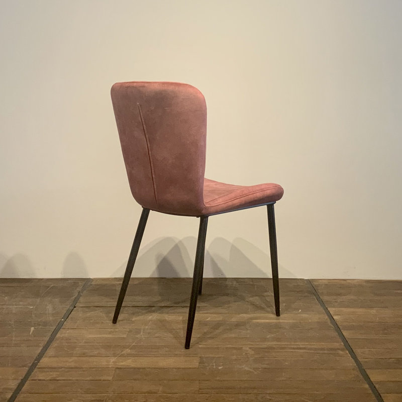 Chaise d'appoint rembourrée en velours (ensemble de 2), Rose