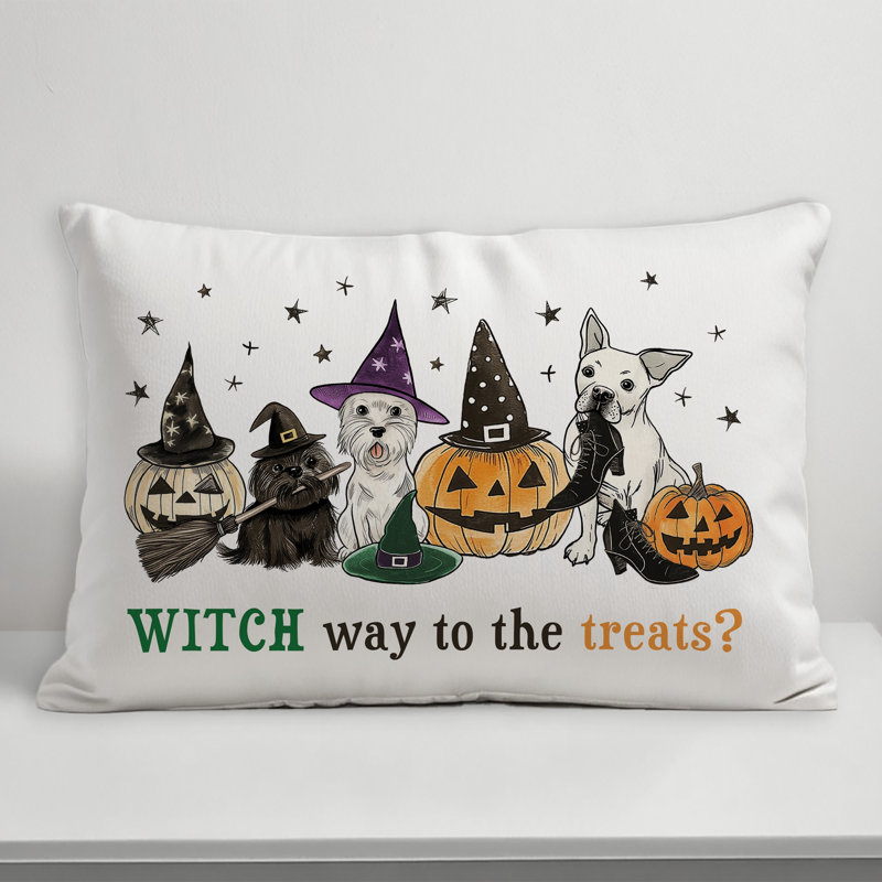 Coussin Spooky, H 14 po x l 20 po, Rectangle, Multi