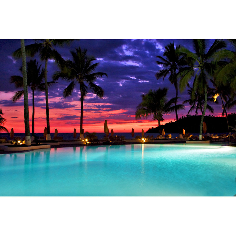 «Pool Pool Sunset» par Lkpro - Photographie sur toile tendue, L 36 po x H 24 po