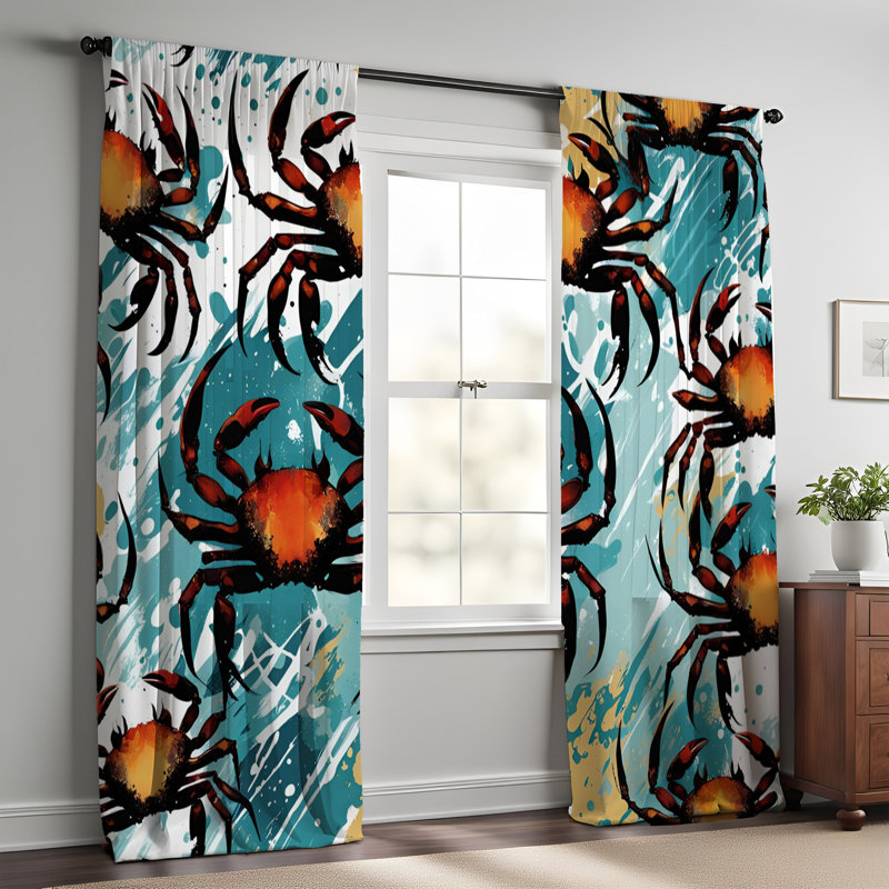 Paire de rideaux semi-transparents en polyester Dotsy, L 40 po x L 82 po