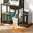 Printer Stand with Hutch, Rolling Shredder Platform, File Storage and Charging Station