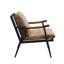 Chaise en métal avec pieds en cuir de châtaignier pour le temps de relaxation