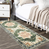 Runner Rug 9 X 12 Vintage Soft Non Slip Washable Floor Carpets, Distressed Ultra-Thin Throw Rugs