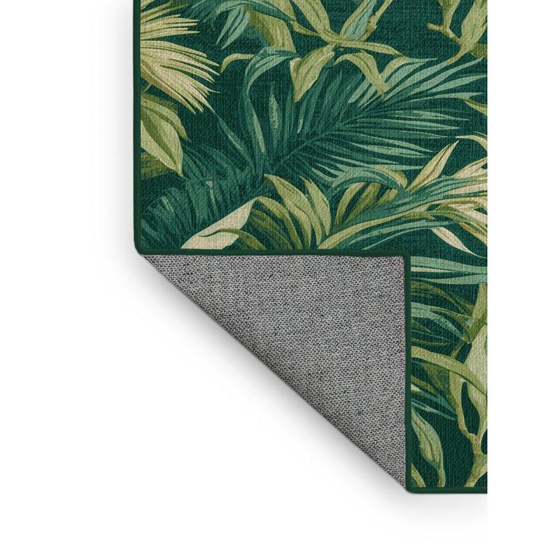 Tapis lavable vert hawaïen, Rectangle 5 pi x 7 pi