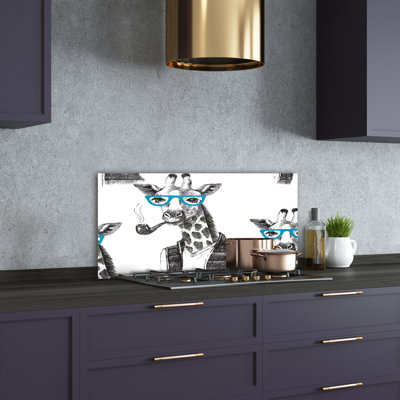 Lenka 50cm W x 100cm L Glass Peel and Stick Panel
