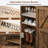 32'' Farmhouse Shoe Storage Cabinet with Barn Doors, Wood Entryway Organizer with 2-Tier Open Shelf and Adjustable Shelves-1303631990