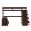 Lit mezzanine simple avec 7 tiroirs, 2 tablettes et un bureau-431593690
