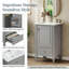 Eagarville rétro 20 po avec évier en céramique, armoire de rangement à cadre en bois massif et support intégré (gris / vert)-305997709