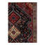 Tapis bleu / brun / orange en laine et en coton 3 pi 4 po x 4 pi 9 po Mirelez