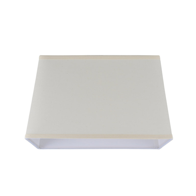 Off-White Cotton Rectangular Spider Lamp Shade, 16"