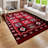 Bigghome Rugs, Machine Washable 4x6 Reversible Traditional Turkish Patterns Red and Beige