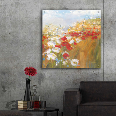 " Poppies And Larkspur II " by Carol Rowan
