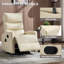 Fauteuil inclinable manuel pivotant en similicuir avec massage et chaleur-2087331288