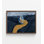 Reproduction de photographie aérienne: «River Meets Sea» - art mural bleu et or