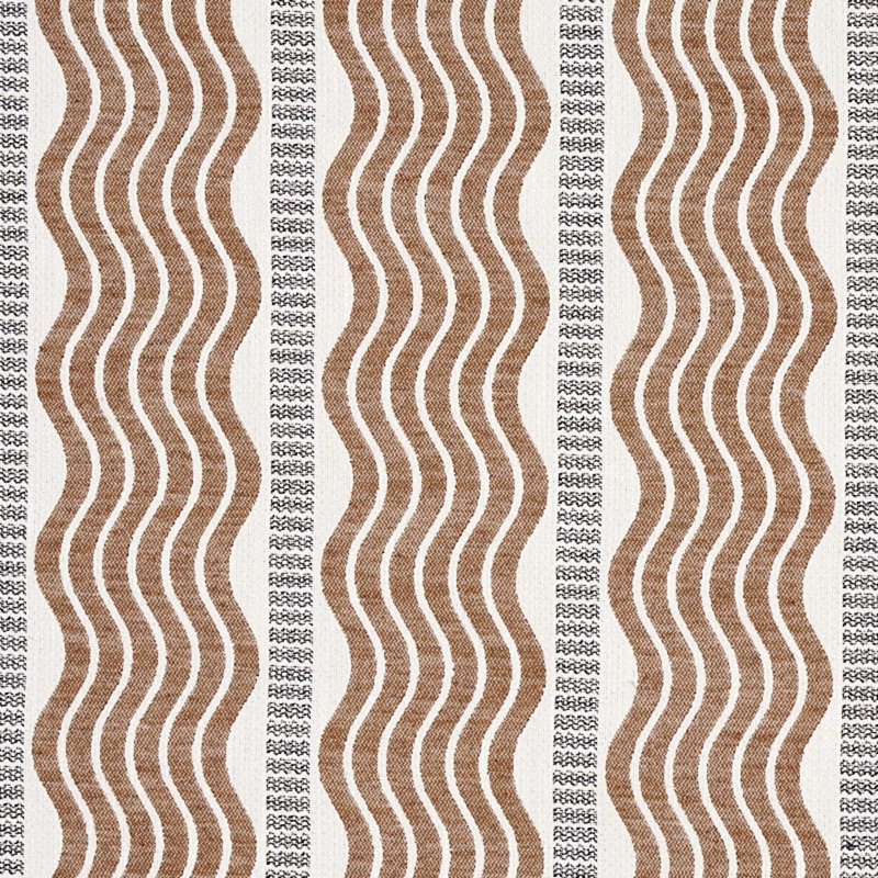 Tissu à rayures Sina, Marron