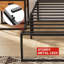 Grand lit en métal - structure en acier, rangement sous le lit, noir-415301880