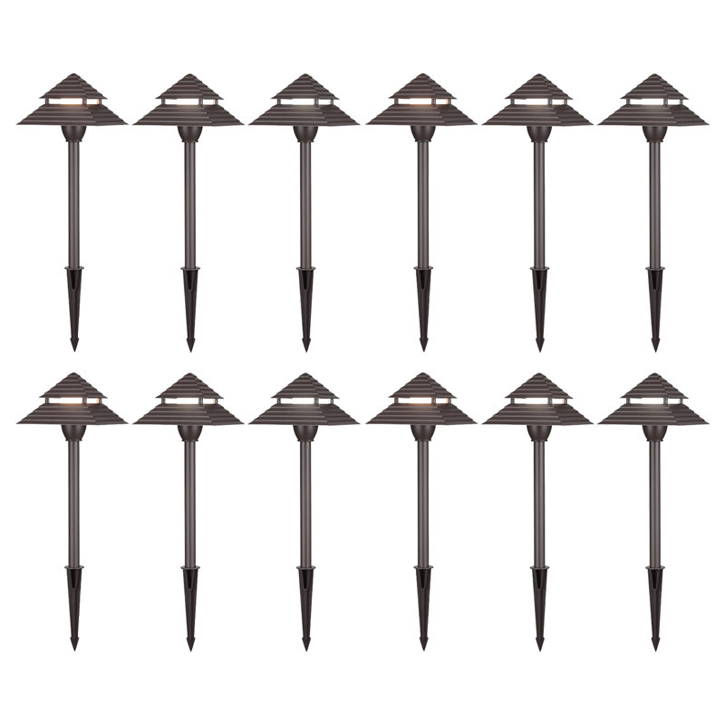 3 lumières de sentier à DEL 3cct, lumières de paysage à basse tension, 12-15V AC / 12-24V DC, Ip65, boîtier en aluminium